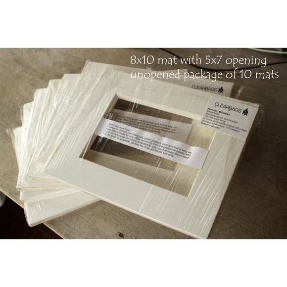 20 New 8x10 inch Ivory Photograph Mats - Picture 1 of 3